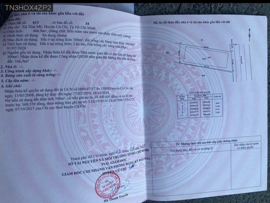 Bán đất mặt tiền nhựa Thái Mỹ, diện tích 13x37. Sát trục TL7, vị trí đẹp làm vườn hoặc xây trọ - Xã Thái Mỹ  -  Huyện Củ Chi  - (ảnh - 1)