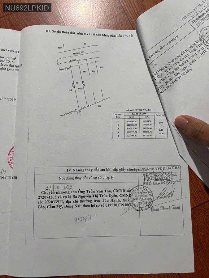 Bán đất Đường 185 cách TL8 500m, gần khu công nghiệp Đông Nam. Giá 2tỷ650triệu - Xã Bình Mỹ  -  Huyện Củ Chi  - (ảnh - 3)