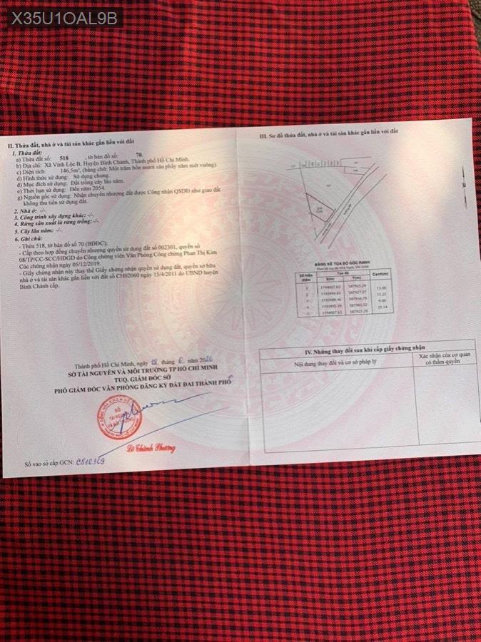 Bán kho Sổ Đỏ Riêng mặt tiền đường Vũ Giới. Giá 4tỷ5 TL - Xã Vĩnh Lộc B  -  Huyện Bình Chánh  - (ảnh - 0)