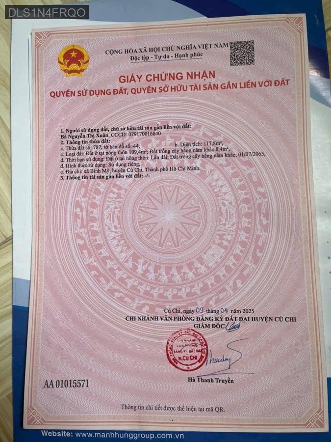 Bán đất Sổ Hồng Riêng Bình Mỹ. Giấy phép xây dựng tự do, thuận tiện đi lại các quận huyện - Xã Bình Mỹ  -  Huyện Củ Chi  - (ảnh - 3)