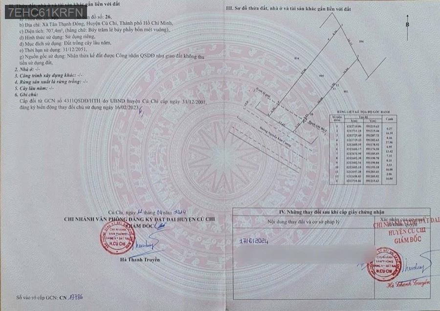 Bán đất mặt tiền Đường Nguyễn Kim Cương, tổng diện tích 700m. Thích hợp xây kho xưởng, biệt thự,… - Xã Tân Thạnh Đông  -  Huyện Củ Chi  - (ảnh - 0)