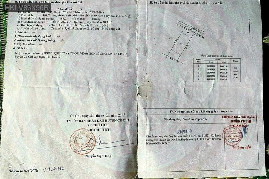 Bán đất Bình Mỹ. Vị trí đẹp gần trường học cấp 2, gần chợ, đường ô tô  - Xã Bình Mỹ  -  Huyện Củ Chi  - (ảnh - 1)