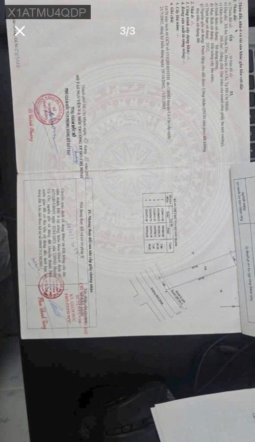 Bán đất mặt tiền đường Bến Đình, diện tích 7x39 có 49m thổ. Giá 2tỷ650triệu - Xã An Nhơn Tây  -  Huyện Củ Chi  - (ảnh - 2)