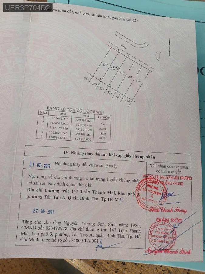 Bán đất shr mặt tiền Kênh Tham Lương - Phường Tân Tạo A  -  Quận Bình Tân  - (ảnh - 0)