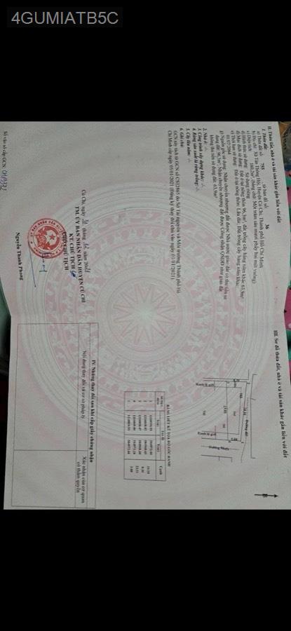 Bán đất Tân Thông Hội giáp Tân Phú Trung, hướng đông. Giá 2tỷ2 còn thương lượng chủ  - Xã Tân Thông Hội  -  Huyện Củ Chi  - (ảnh - 0)